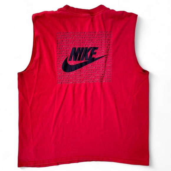 Nike Women's Bold Red Muscle Tee - Picture 2 of 7